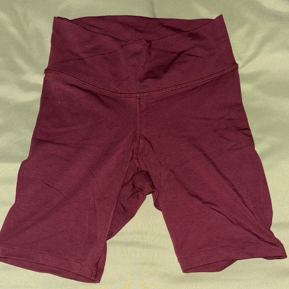 High rise biker shorts